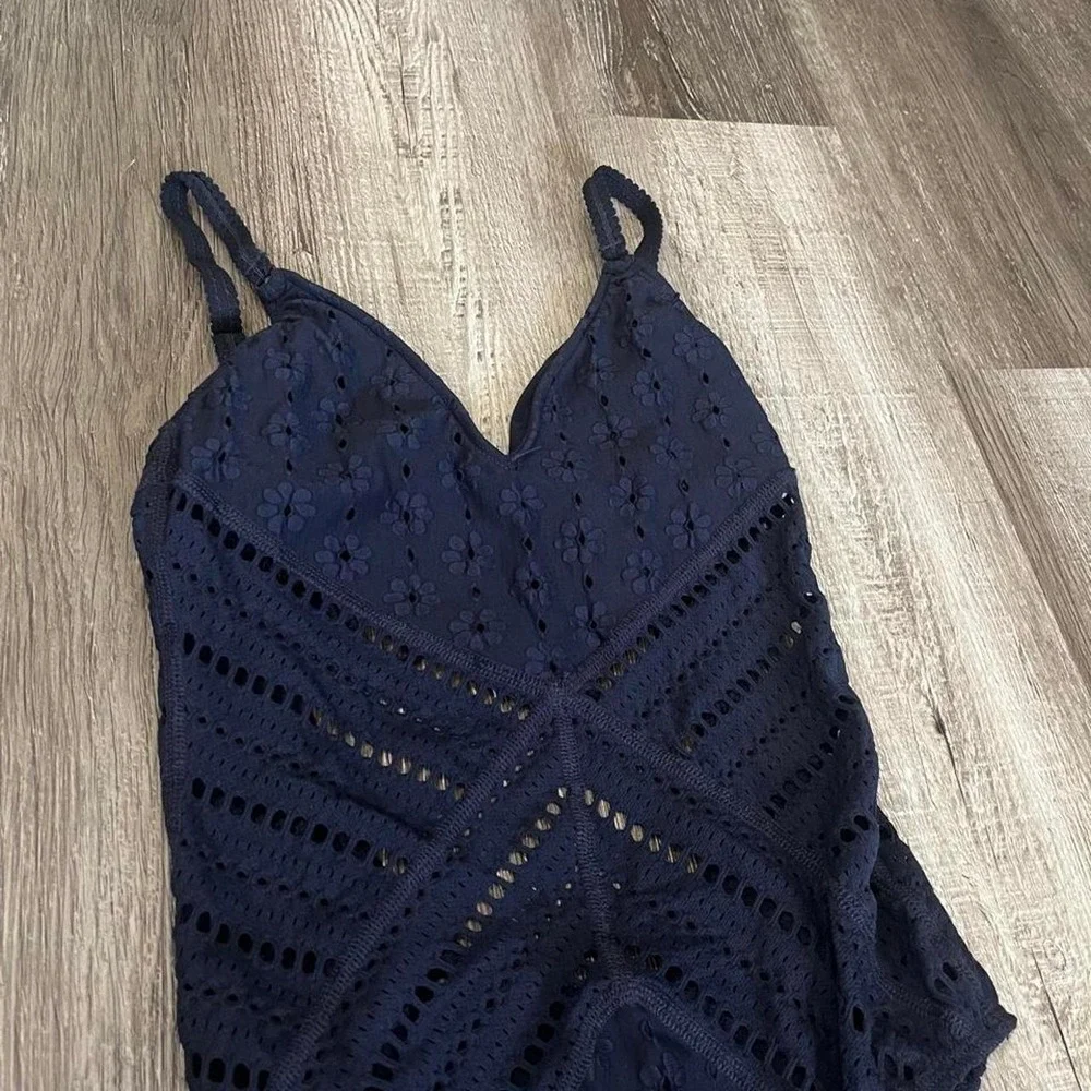 Blue One-piece swimsuit